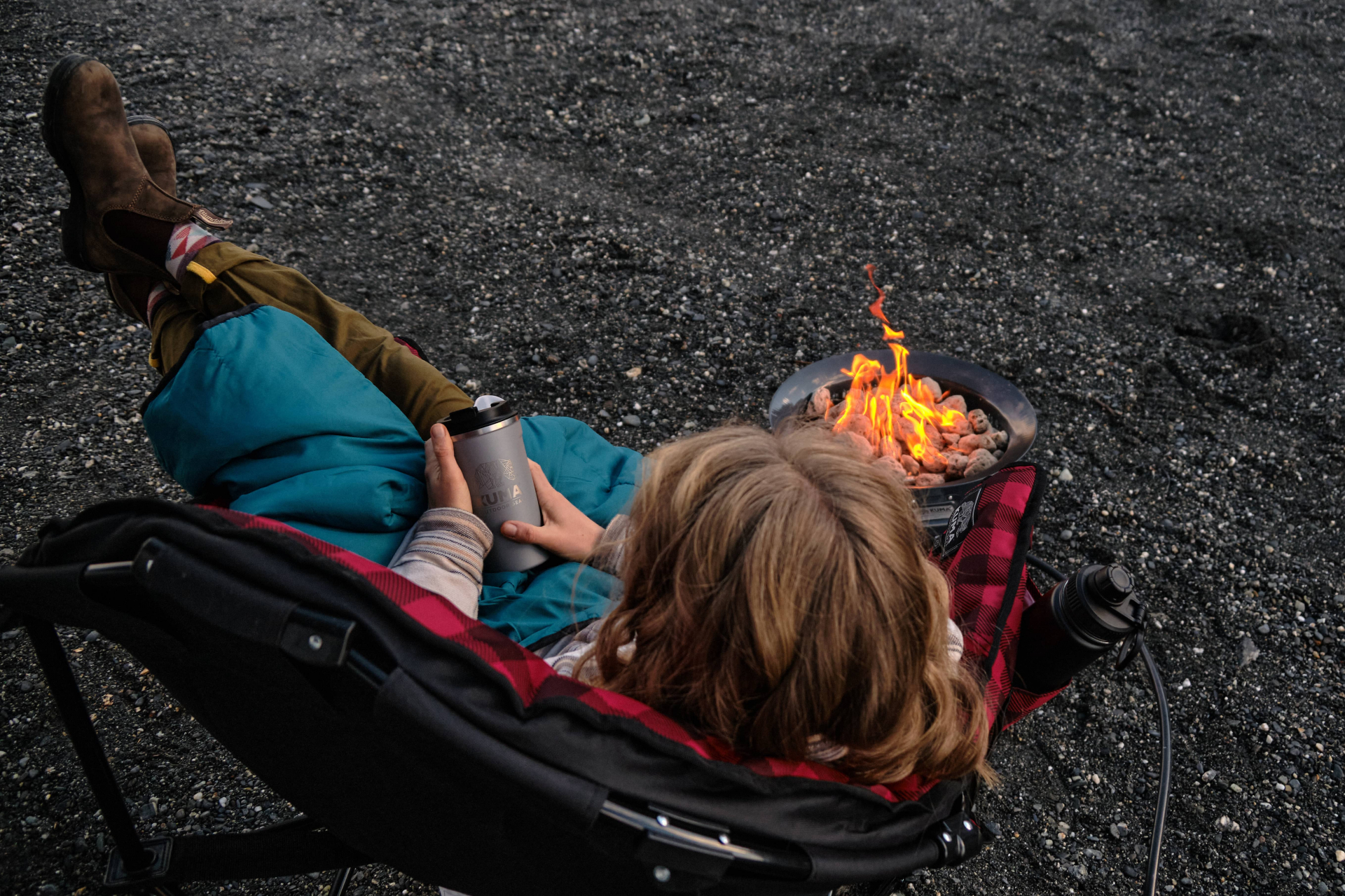 heated camping chair and hot tumbler