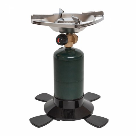 single burner propane stove nearby