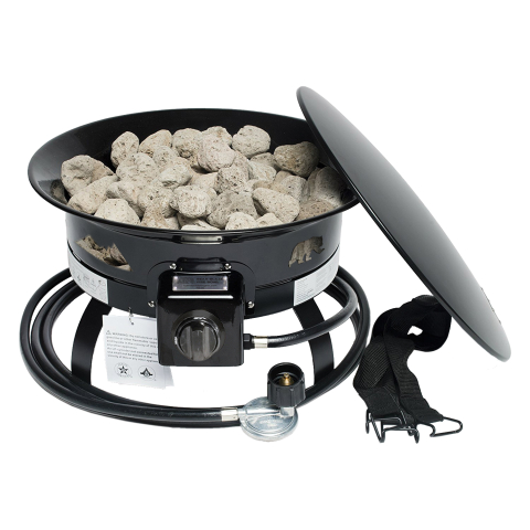 KUMA Outdoor Gear Grill & 1-Burner Propane Camp Stove – Graphite/Orange