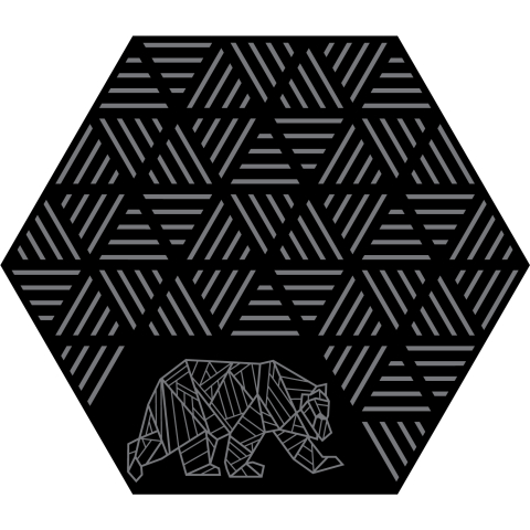 Hex Striped Peaks Outdoor Mat