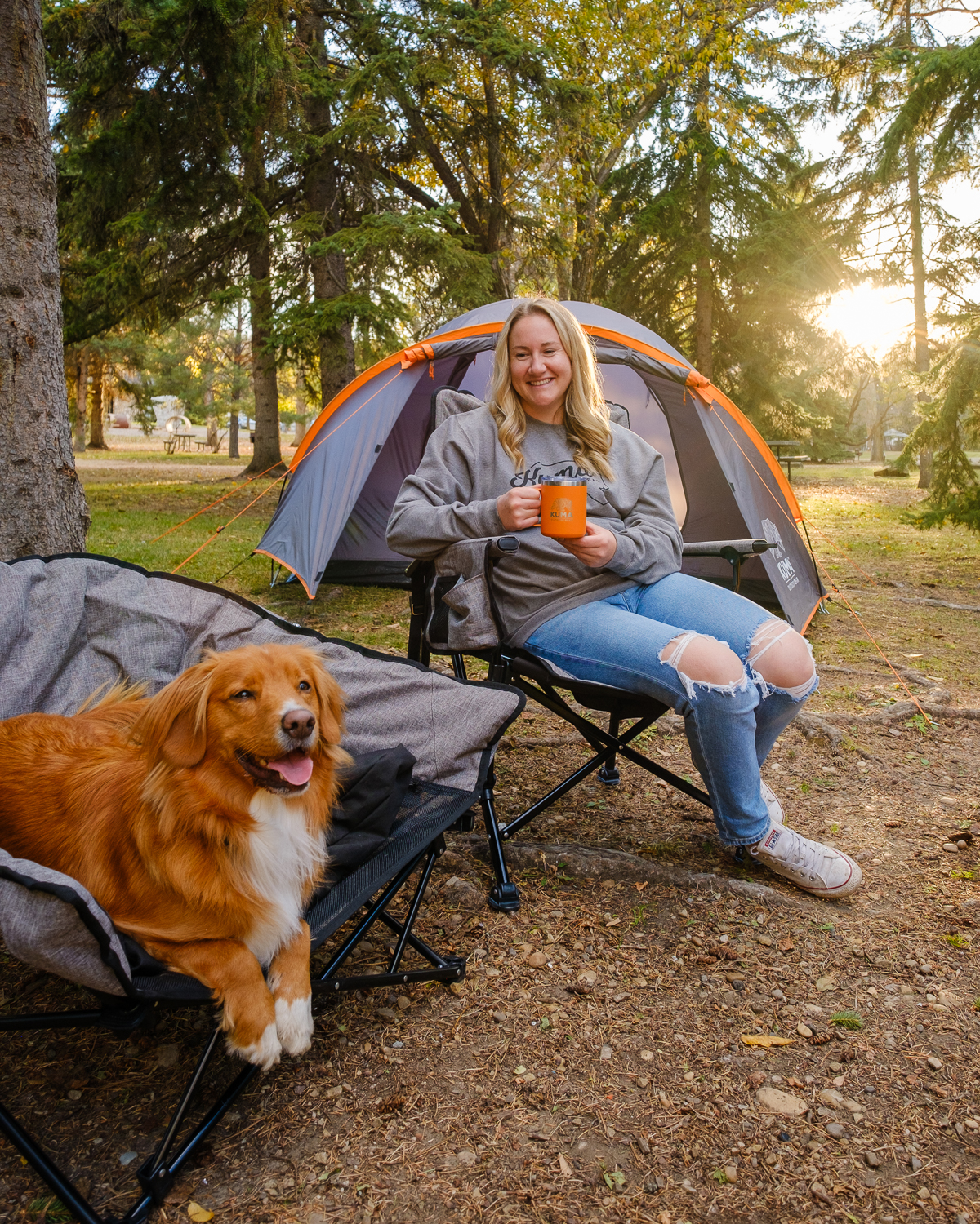 Luxury Camping Gifts Lazy Bear Dog Bed