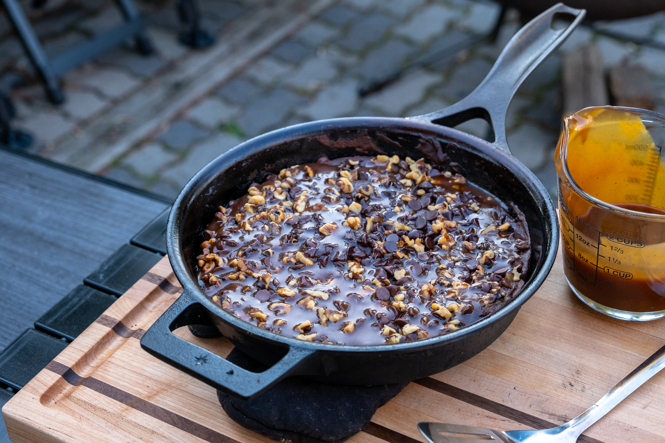 Salted caramel in a pan