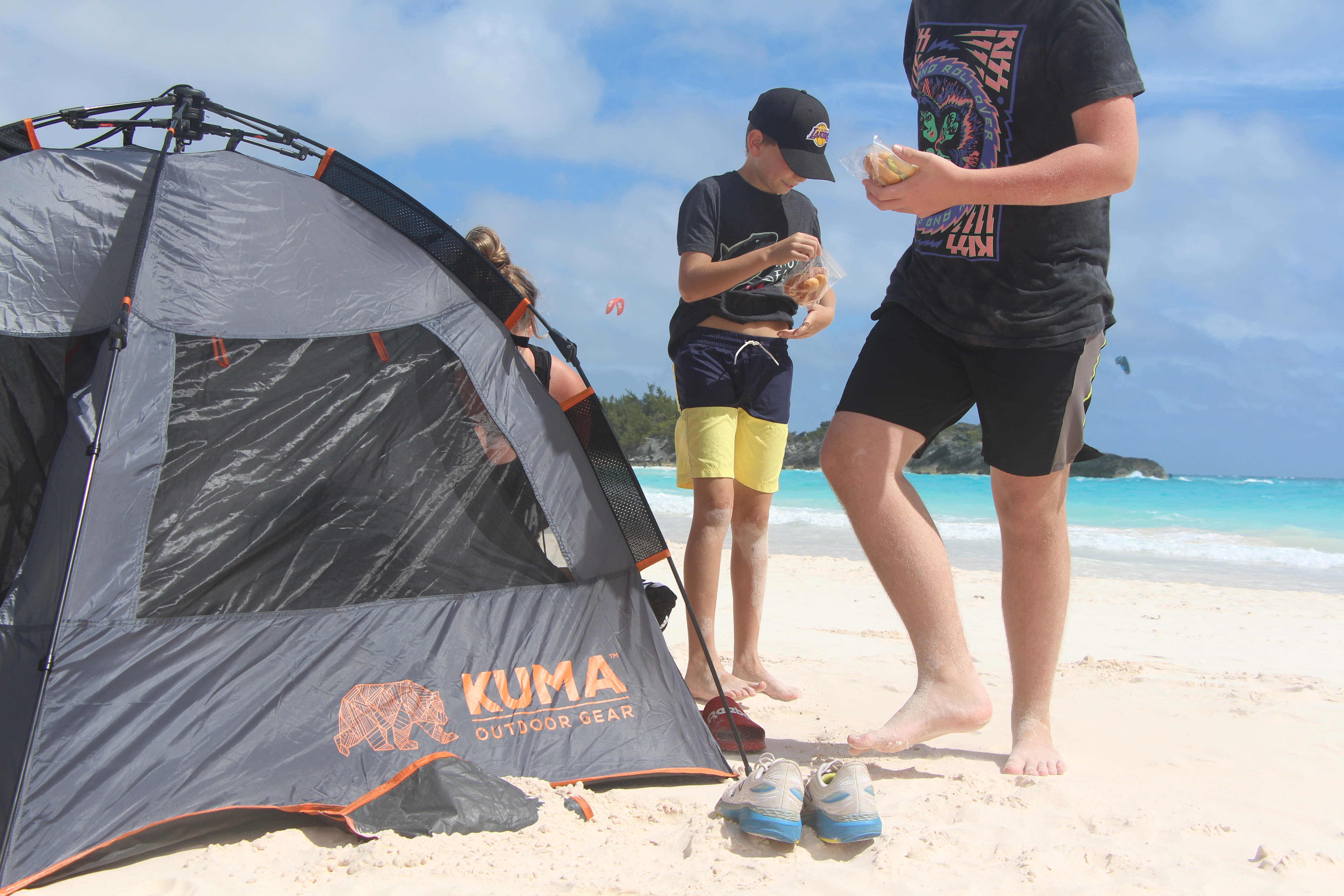 Kuma tent on the beach